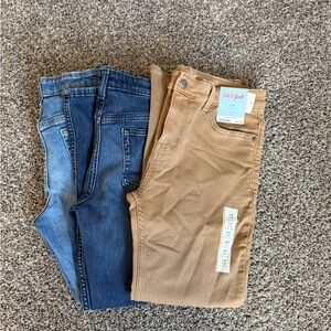 Cat & Jack Denim and Khaki Pants Set